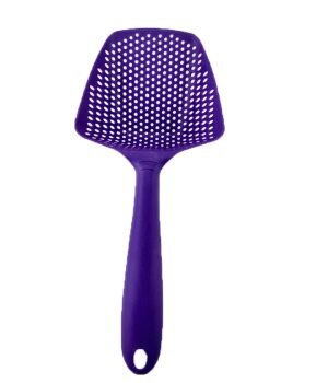 Organboo 1pc nylon + plastfilter vatten skopa dräneringsspade is spade fiske durkslag kichen gadget tillbehör: Lila