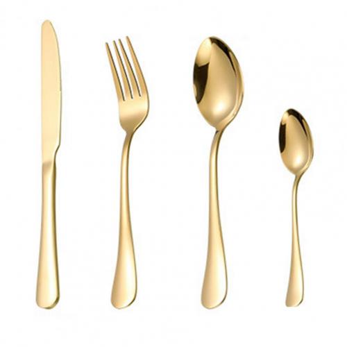 4 Stks/set Bestek Set Gepolijst Moderne Stijl Prachtige Waterdichte Servies Set Rvs Bestek Keuken Servies: Golden