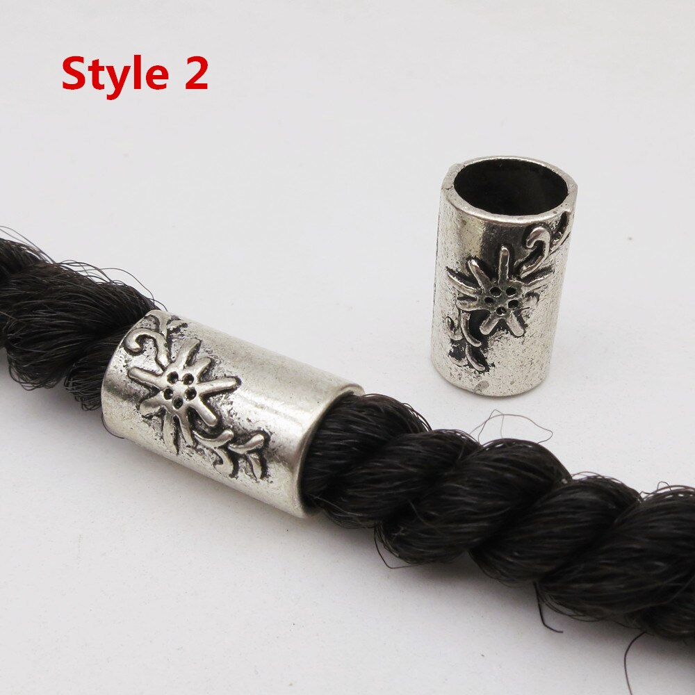 5 stk viking rune hår flette Grue seg skjegg dreadlock perler ringetone rør til hår menn kvinner tilbehør forskjellige 10 stiler: 5 stk stil 2
