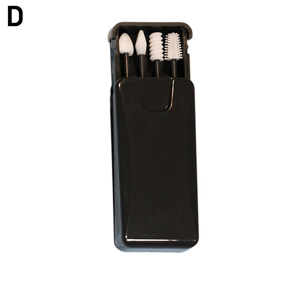 2/4Pcs/box Reusable Cotton Swab Ear Cleaning Cosmetic Silicone Buds Swabs Sticks Double-headed Recycling For Cleaning Makeup: D