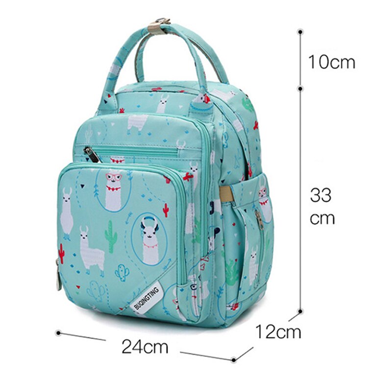Elegante Mãe Mochila Saco De Armazenamento Bolsa da Mamãe Saco de Fraldas Do Bebê À Prova D' Água Oxford Pano Leve Bolsa da Mamãe Multifuncional Lar