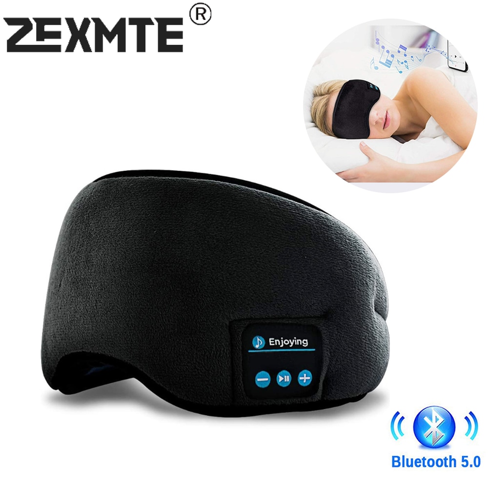 Draadloze Hoofdband Hoofdtelefoon Bluetooth 5.0 Slapen Oogmasker Oortelefoon Hoofdband Stereo Oortelefoon 3D Slaap Masker Muziek Headset