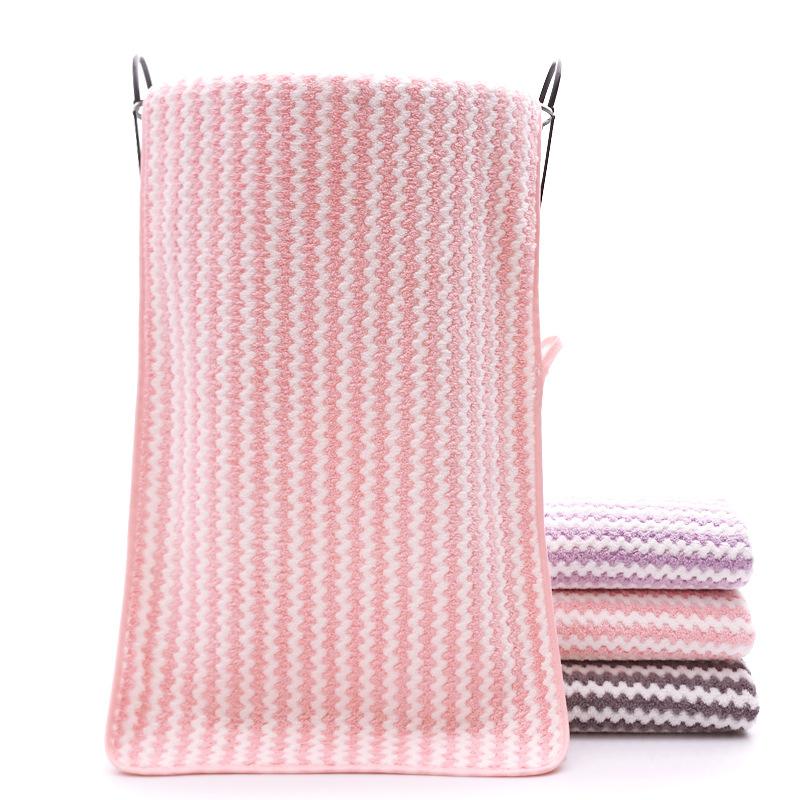 Gestreepte badhanddoeken voor volwassenen, zachte absorberende handdoeken van polyester, handdoek voor thuis, familiebadhanddoeken, handdoeken voor in de badkamer: 1