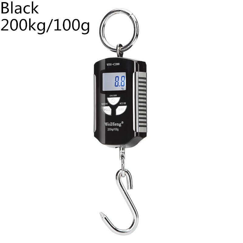 Digital Crane Scale 500kg 1000kg Hook Scales Heavy Duty Hanging Balance Gram Kitchen Electronic Weighing Tool Fishing Steelyard: 200kg B