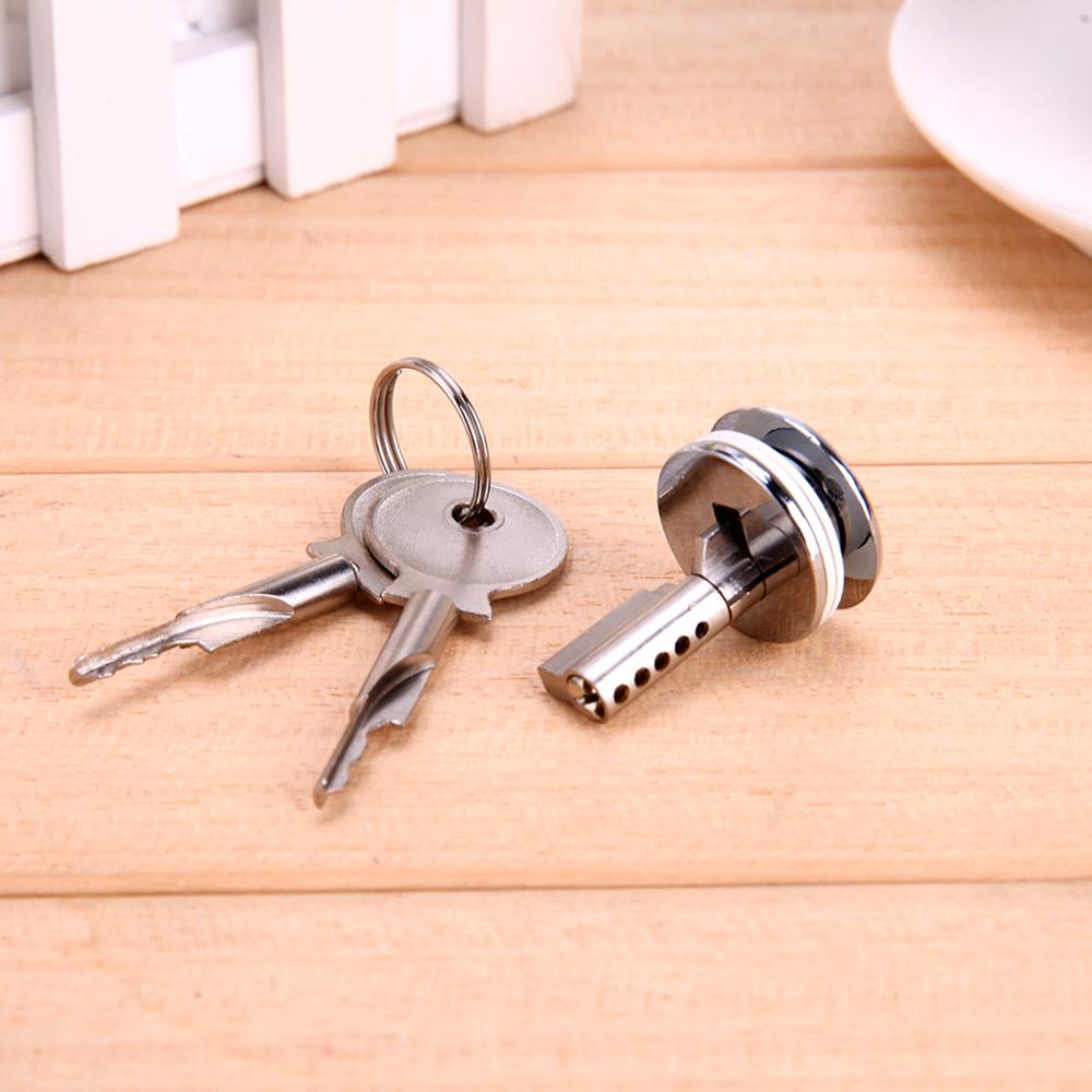 Zinc Alloy Glass Lock Showcase Push Glass Display Cabinet Door Cylinder Locks Sliding Glass Push Door Hardware