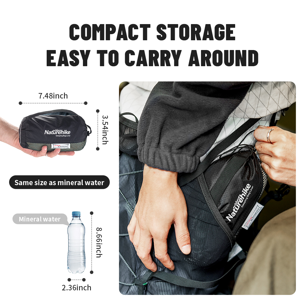 Naturehike Schlafsack Liner Hohe Elastizität Schlafsack Liner Ultraleicht Tragbare Reise Blatt draussen Camping Schlafsack