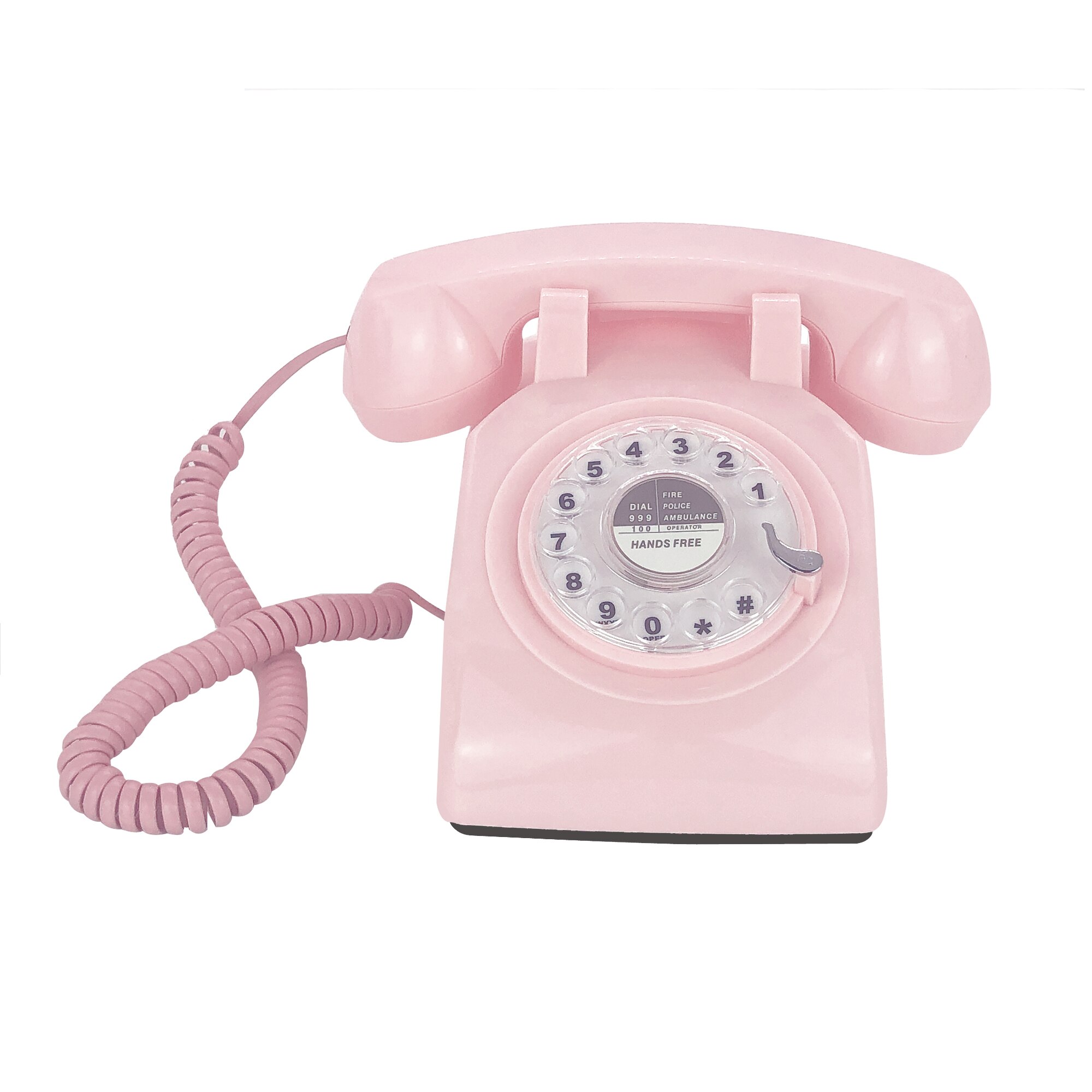 Roze Retro Telefoon Klassieke Vintage Draaiknop Handsfree Vaste Telefoon Voor Thuis/Kantoor/Hotel, antieke Telefoons Voor Senior