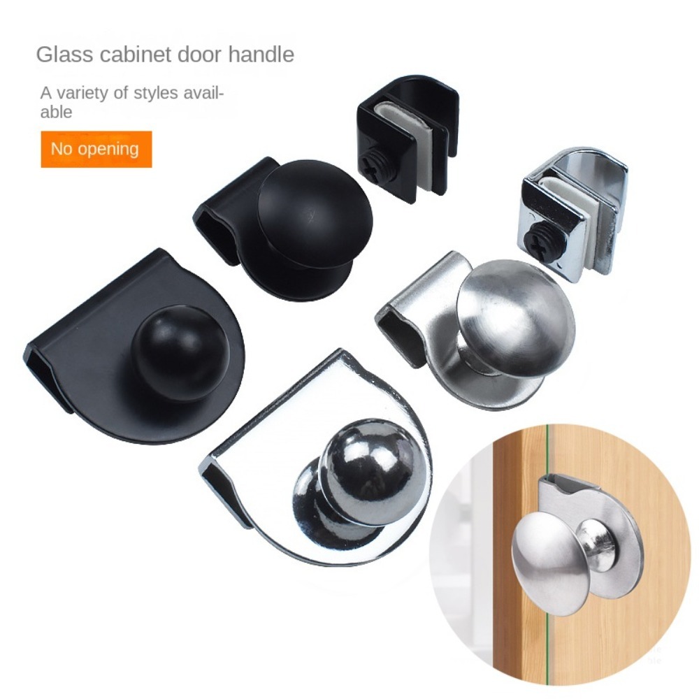 Pince de poignée de porte en verre, bouton de nervure d'armoire vitrine, poignée de porte marketen verre sans propositions, pince pour meubles, 2 pièces