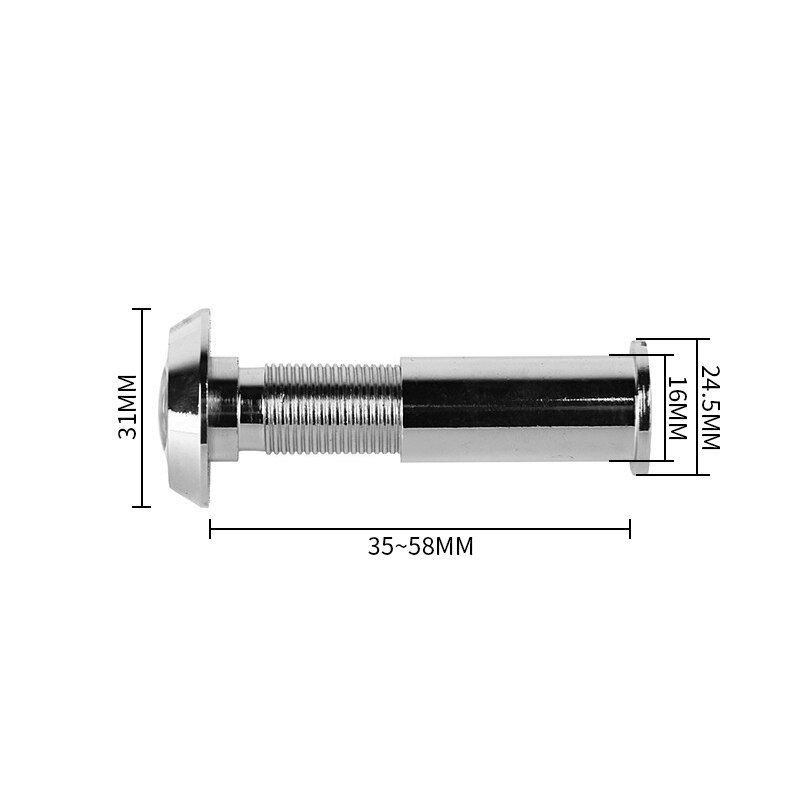 200 Graden Brede Kijkhoek Kijkgaatje Security Deur Kijkers 14Mm Gat Verborgen Kijkgaatje Verstelbare Glazen Lens Hardware Gereedschap