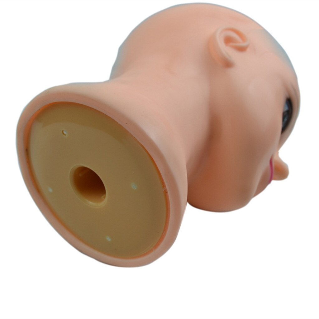 Cabeza de Maniquí de silicona para práctica de entrenamiento, salón de belleza, cara con maquillaje