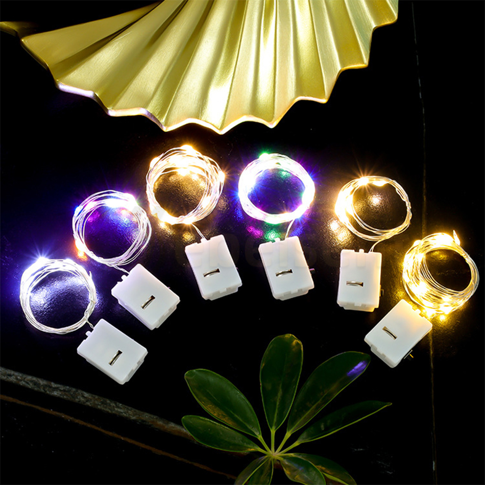10/5 Stück LED-Lichterkette, 3-Modus-Lichterkette, Knopfbatterie, Weihnachtsdekoration, Party, Hochzeit, Garten, neuer Weihnachtsbaum, Jahresdekoration