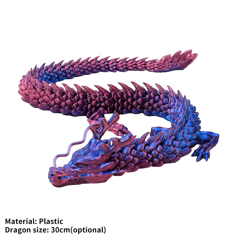 3D-gedruckter chinesischer Drache, Ganzkörpergelenke, die Heimtextilien und Dekorationen bewegen werden, die kreativen Spielzeuge sammeln wert: Licht Grün