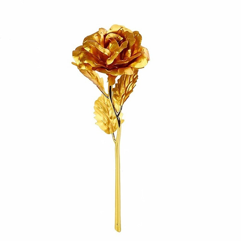Alla hjärtans dag rosblomma 24k guldfolie rosblomma guldpläterad ros dekorativ bästa rosbukett