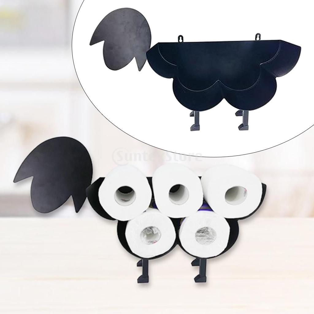 Novelty Toilet Paper Roll Holder Iron Wall Mounted or Free Standing Bathroom Indoor Bath Room Loo Roll Holder Kitchen Supply