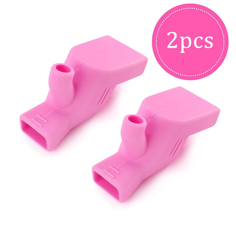 3/2/1pc Kitchen Sink Faucet Extender Rubber Elastic Nozzle Guide Children Water Saving Tap Extension For Bathroom Accessories: 2pc Pink