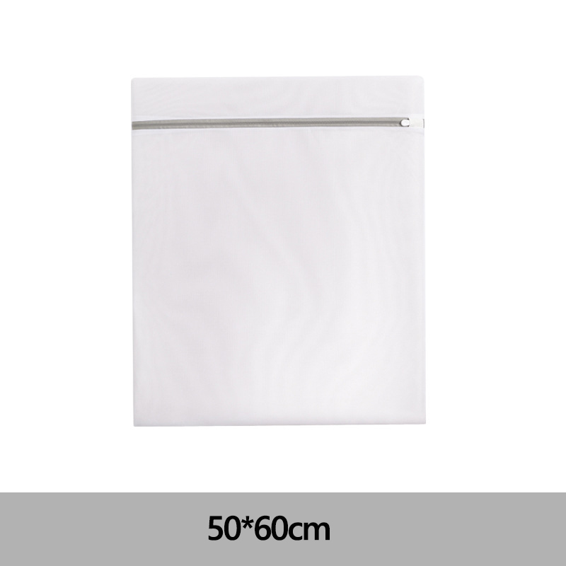 Zipper Mesh Laundry Bag Polyester Laundry Wash Bags Coarse Net Laundry Basket Laundry Bags for Washing Machines Mesh Bra Bag: 50 60cm