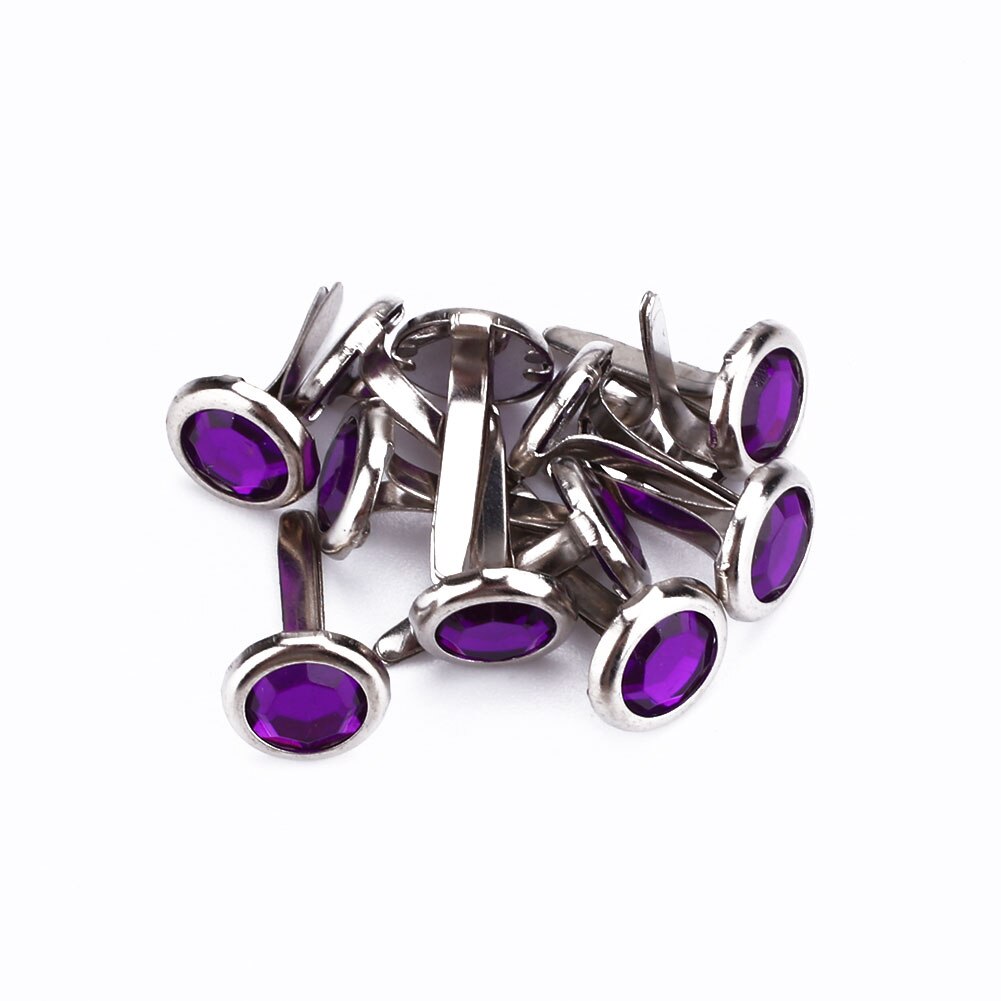 DIY 20 sztuk metal mini okrągły kryształ górski ćwieki nity mocujące rzemiosło dekoracji