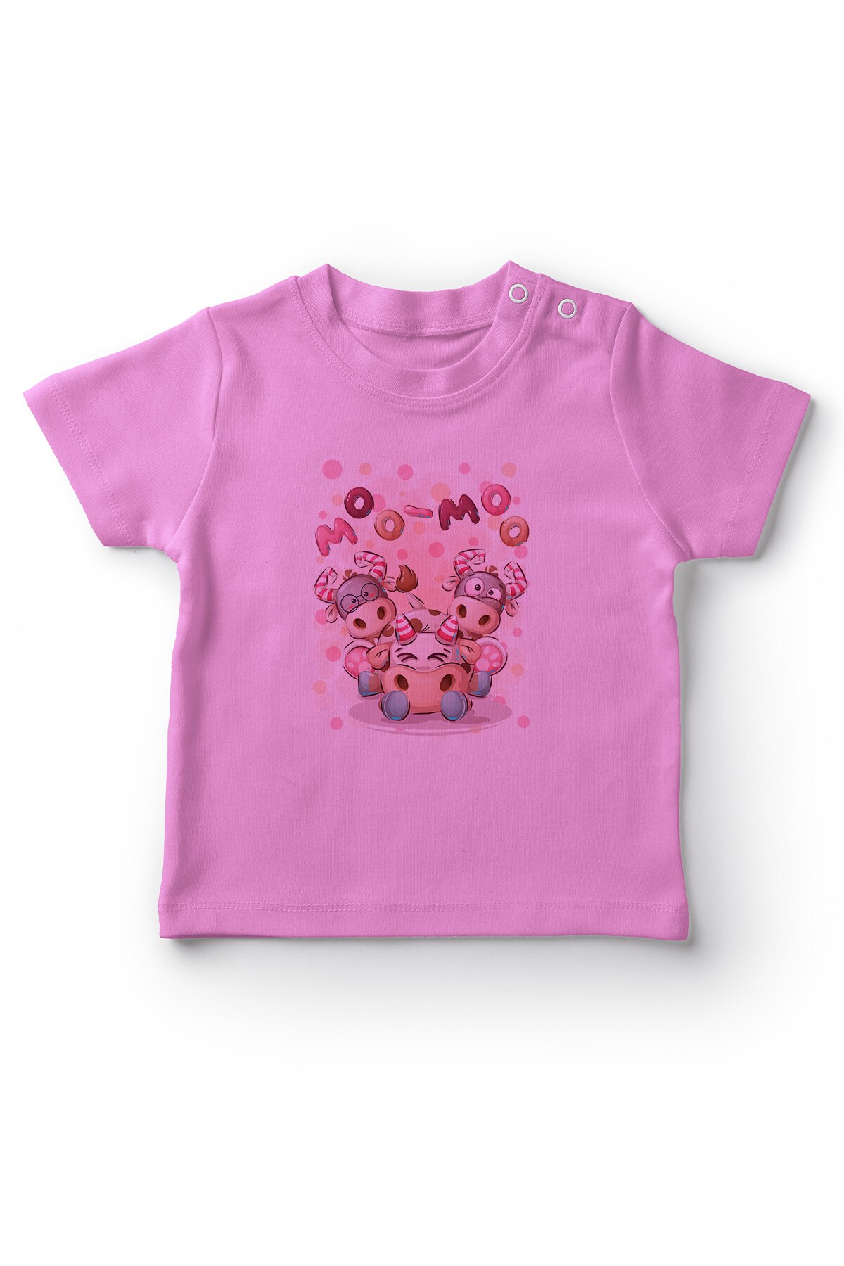 Angemiel Baby Moo-Moo Baby Girl T-Shirt Pink