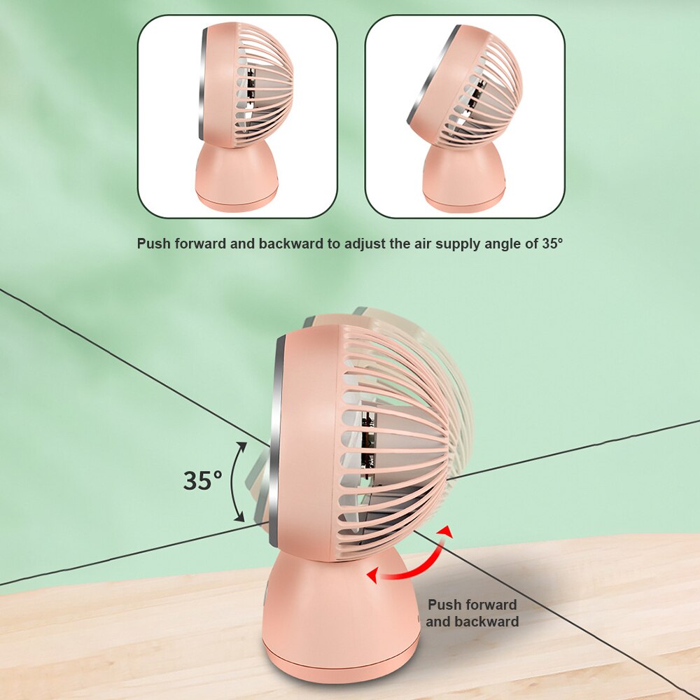 Usb Bureau Ventilator Kleine Persoonlijke Desktop Tafel Ventilator Met Sterke Wind Stille Werking Draagbare Mini Ventilator Voor Office Slaapkamer