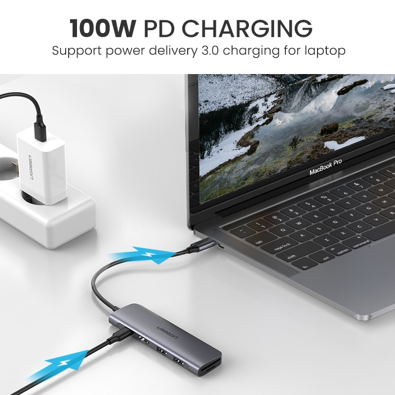 Ugreen USB C HDMI Cable Type C to HDMI HUB Adapter USB-C HDMI Converter Type-C Thunderbolt 3 Dock for MacBook Huawei Mate 30 Pro