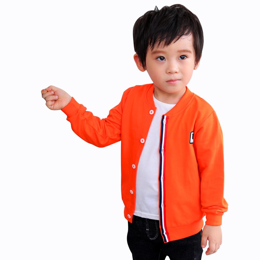 Neue Kinder Streetwear Herbst Winter einreiher Tasche Jacke Kid Junge Mädchen Lange Abschnitt Spleißen Strickjacke Täglichen Tops: Orange / 5T