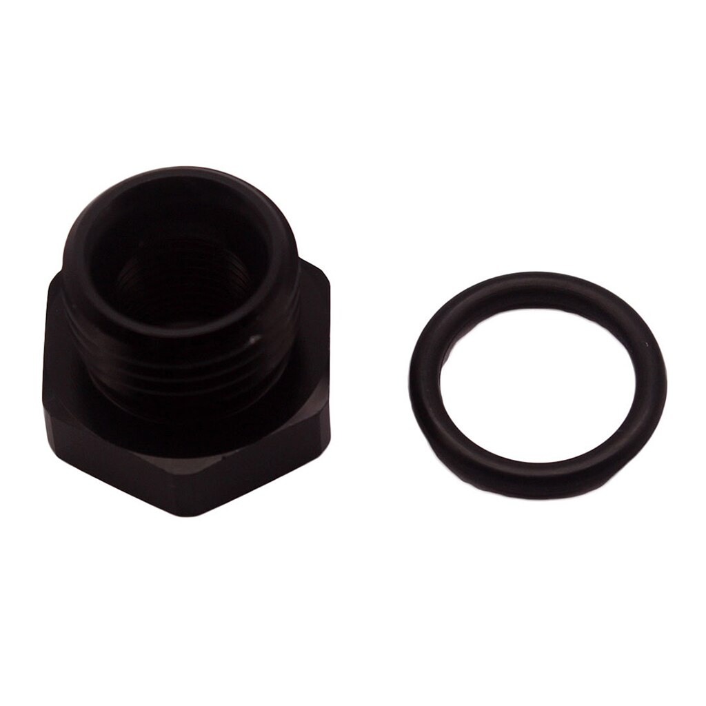Een-6 (AN6 -06) orb Hex Hoofd Poort Plug Met O Ring Boss + 1/8 "Npt Poort Zwart