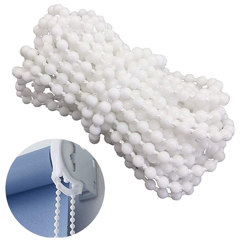 10 yards rullegardin og romersk skygge perlesnor med kjede i plast rullegardinkjede reparasjon, rullegardinperletau, blindperler