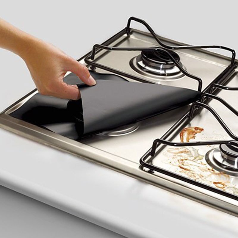 Glass Fiber Gas Stove Reusable Burner Protector Liner Cover Liner Mat Fire Injuries Protection Trivets Kitchen Specialty Tools