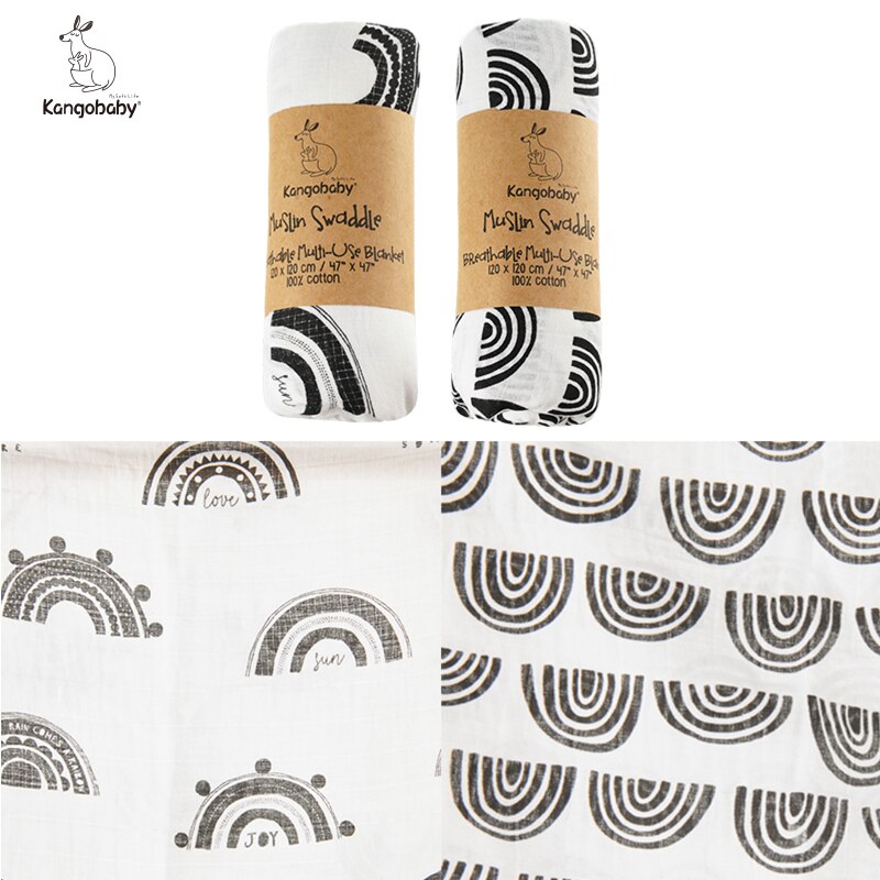 Kangobaby # Regenboog Eiland # Baby Manta Inbakeren Foto Deken Baby Wrap Baby Inbakeren Kinderwagen Deken Bad Baby: sketch rainbows