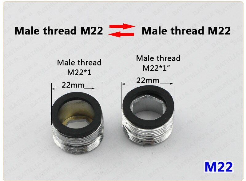 M22 vattenrenare adapter mässing kran luftare kontakt adapter köks kran byte lätt att montera: M22
