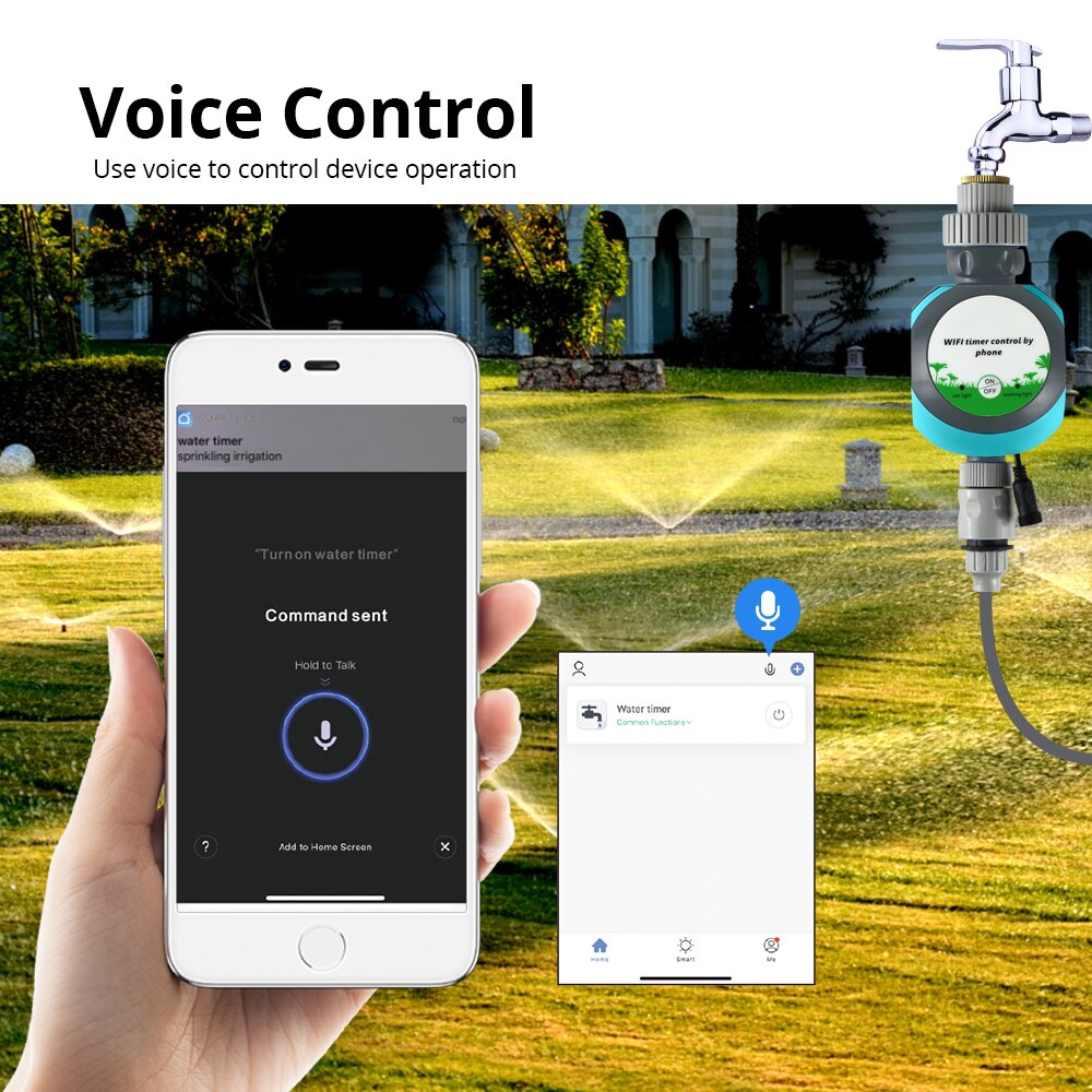 Tuya WiFi Smart Irrigation Electrical Watering Automatic Sprinkler Remote Garden System Timer Alexa Echo Google Home