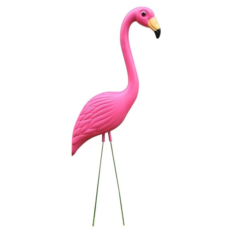 Set  of 2 verklighetstrogna rosa flamingo trädgård trädgård gräsmatta konst dekorationer dekor set