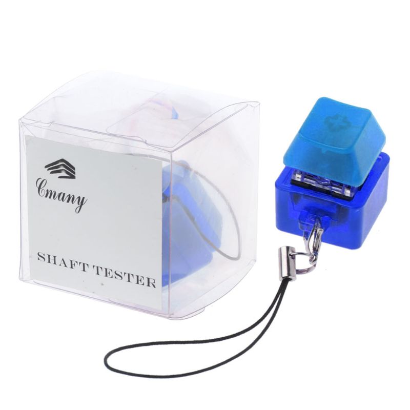 Mechanical Switch Keychain Light Up Backlit For Keyboard Switches Tester Kit with LED Light: Blue