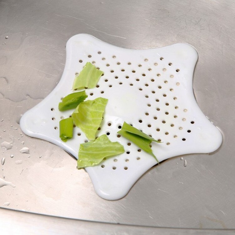 Køkken tilbehør trekantet vask sil filter afløb frugt grøntsags filter kurv sugekop rack opbevaring køkken gadgets værktøj: Hvid