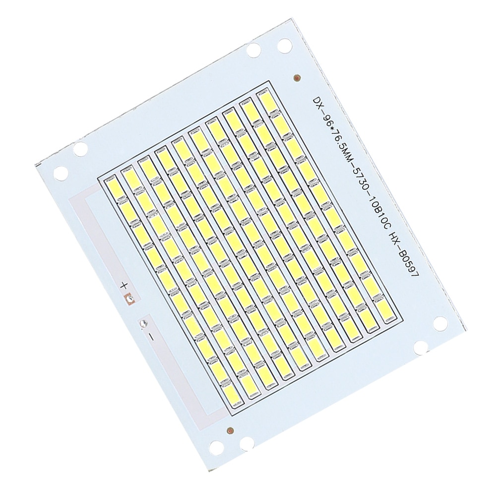 Projecteur LED à large faisceau, 50W, DC30-32V Epistar PCB SMD, 5730, blanc, 6000K, puces, plaque de ressources, bricolage