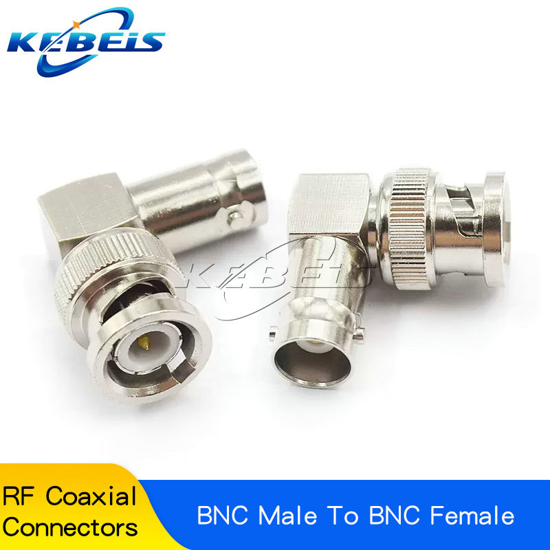 Conector BNC Q9 a BNC macho y hembra, Conector de ángulo recto de 90 grados, tipo T, divisor de 3 vías y 4 vías, adaptador RF doble macho y hembra, 1 piezas: Plata