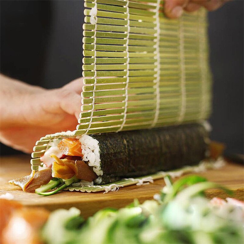 Sushi Rollen Rolle Bambus DIY Sushi matt Onigiri Reis Rolle Hand Hersteller Sushi Werkzeuge Küche Japanischen Lebensmittel Beto Küche Werkzeuge