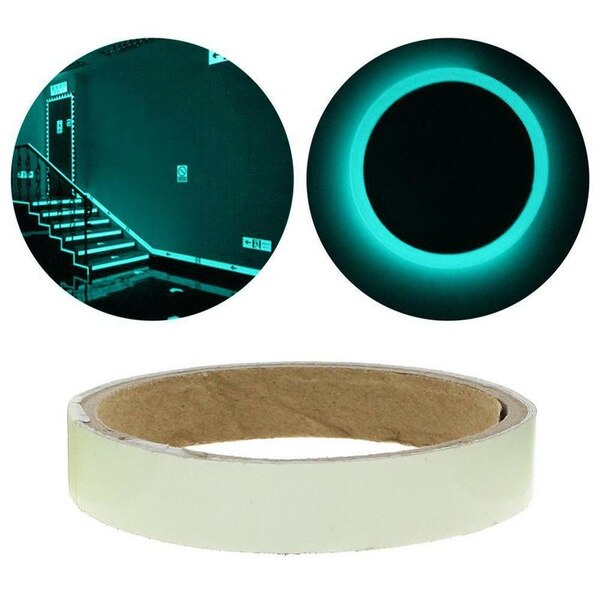1Pcs Lichtgevende Tape Tl Night Zelfklevende Glow In Dark Veiligheid Film Sticker Veiligheid Podium Decor Thuis decoratie: green blue / 4cmx100cm