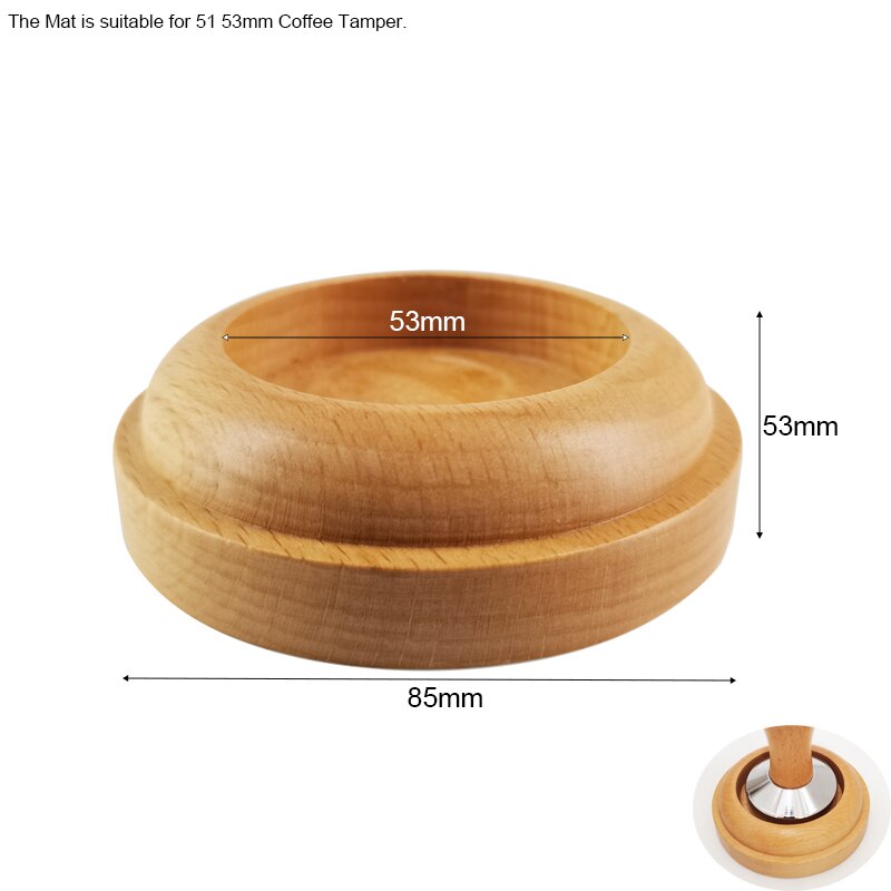 Ekspres do kawy uchwyt filtra uchwyt na kawę podstawa stojak dla 51/53/58mm filtr Barista akcesoria filtry do kawy dystrybutora sabotaż Mat: Wood Mat