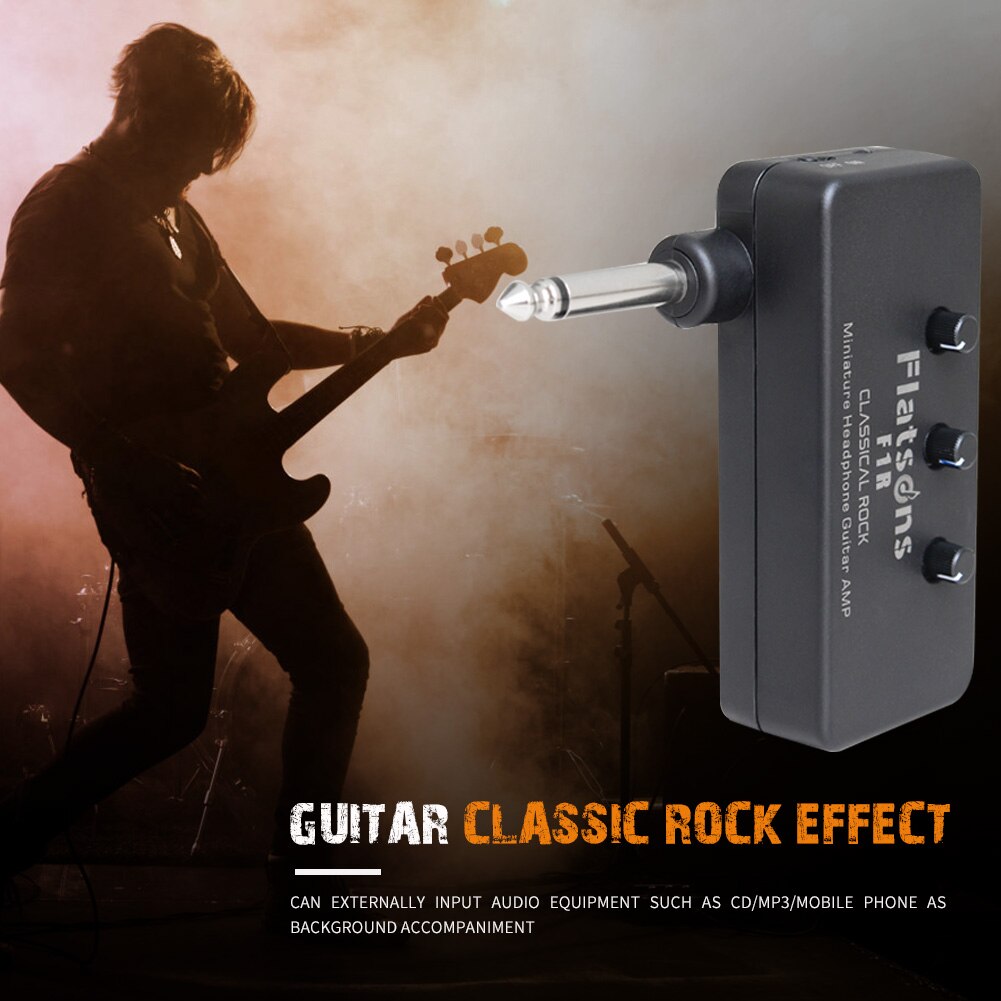 Portable Electric Guitar Amplifier Amp Mini Headphone Amp Built-in Distortion Effect Top Guitar Accessories Parts