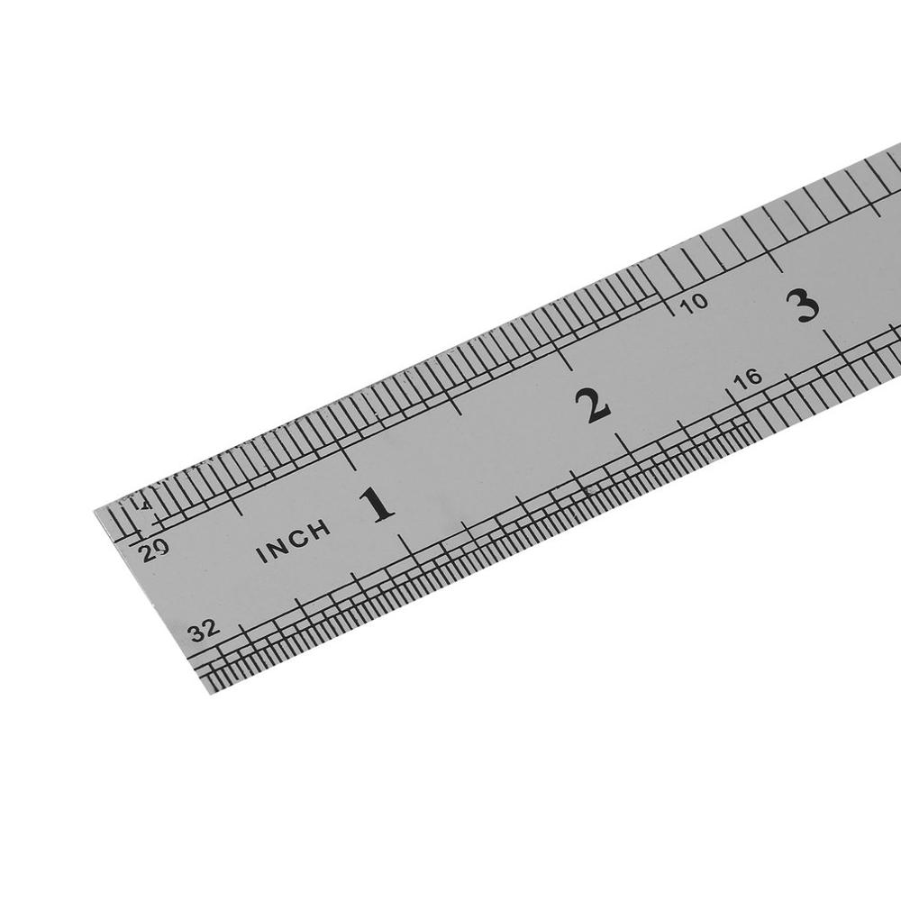 Stainless Steel Metal Ruler 30CM Straight Ruler Measurement Double Sided for Sewing Foot Sewing & School Stationery