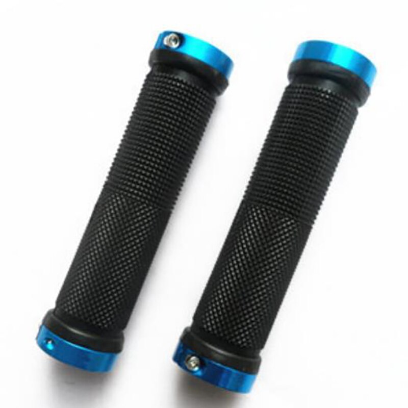 Fiets Anti-Slip Stuur Rubber Rubber Mountainbike Fiets Stuur Hand Grips Lock-Up Gouden Blauw Zwart rood Wit