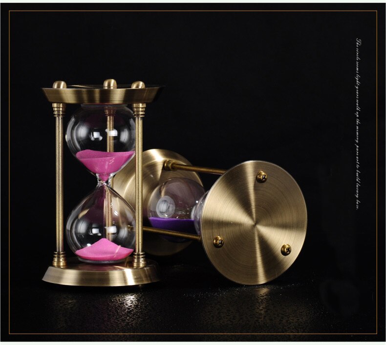 Metal Hourglass Empty Sand Watch Birthday Christmas Valentine's Day Wedding Home Decoration Kitchen Timer