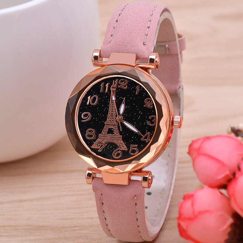 Casual Starry Sky Watches for Women Leather Band Ladies Quartz Wrist Watches Women Watches Laides Clock Relogio Feminino