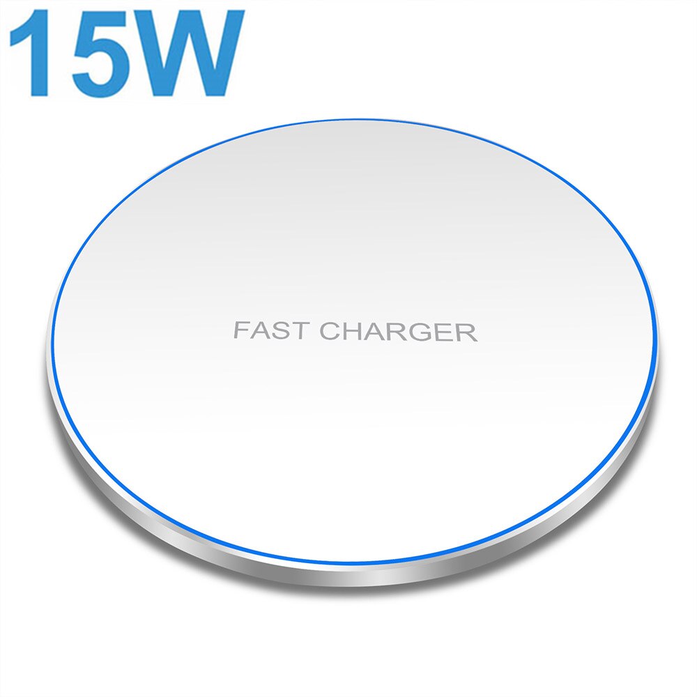 FDGAO 30W Qi Wireless Charger For iPhone 12 11 Pro XS Max Mini X XR 8 Samsung S20 S10 Xiaomi Mi 10 9 Induction Fast Charging Pad: 15W White