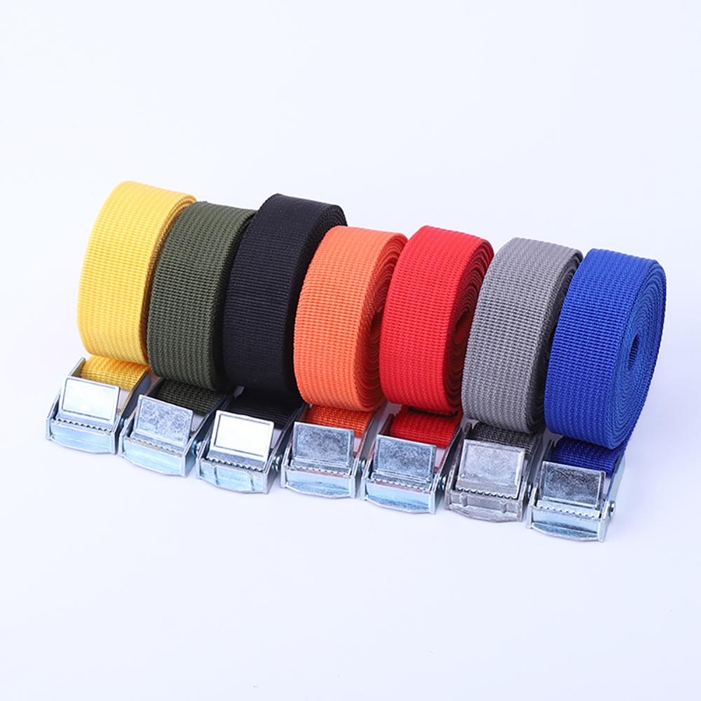 1M Buckle Tie-Down Belt cargo straps for Car motorcycle bike With Metal Buckle Tow Rope Strong Ratchet Belt for Luggage Bag