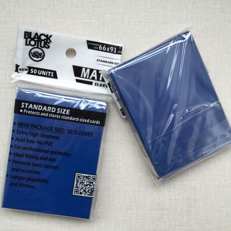 100 PCS/LOT Color Matte Cards Sleeves, mtg cards sleeves ,66x91mm,to protect and manege your cards,15 color can be available: 100 pieces blue