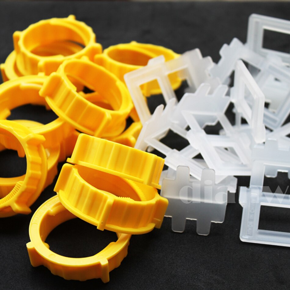 Tile Leveling System 50Pcs Pad Spacers Strap 50Pcs Balance Caps Tile Leveling System With Cleaning And Washing Sponge