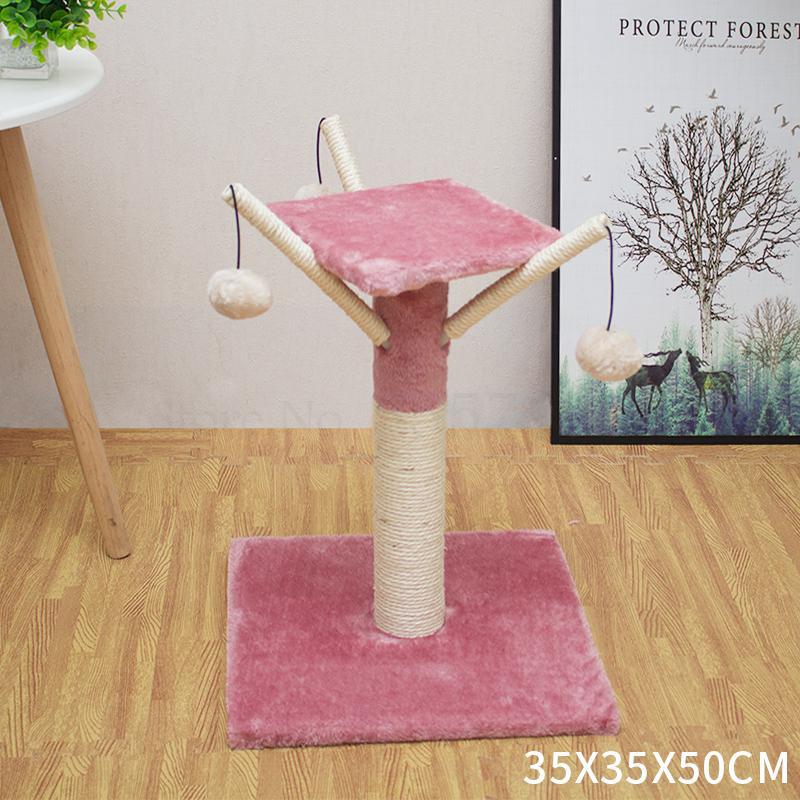 Cat frame cat climbing frame cat nest cat tree one cat grab post small cat climbing frame solid wood cat shelf cat: 35x35x50cm  8