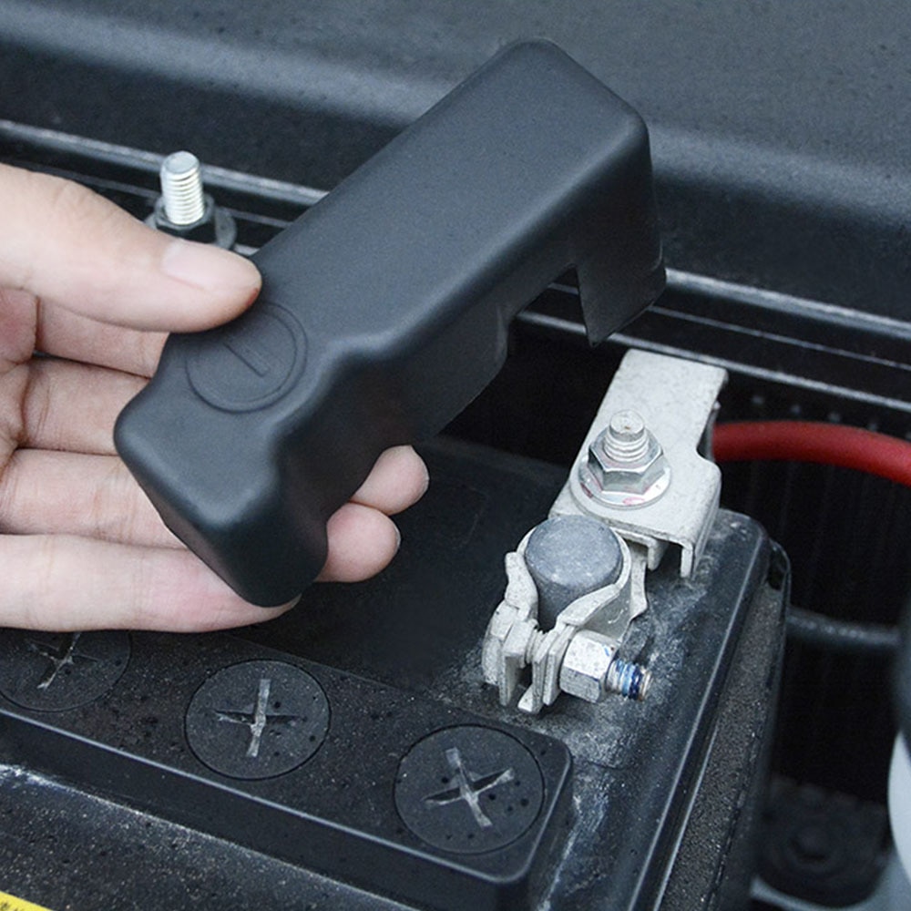 1 Uds cubierta protectora de batería de coche tapa protectora negativa de batería ABS para Toyota Land Cruiser 200 FJ 200